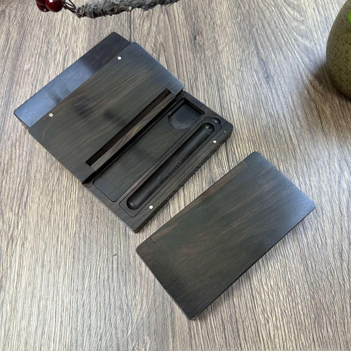 Handcrafted Ebony Incense Box – Luxury Gift Set, Travel & Home Aromatherapy