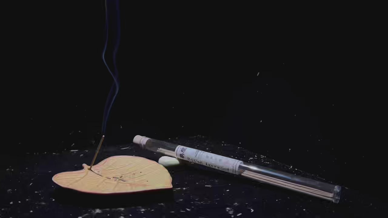 Load video: Natural handmade incense burning evenly, releasing a warm woody aroma for meditation and daily ritual.